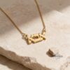 Mini 14K Gold Hebrew Name Necklace Custom Jewish Jewelry - handmade in Israel