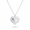 14K Gold Rose Heart Necklace, Symbolic Love Pendant - handmade in Israel