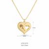 14K Gold Rose Heart Necklace, Symbolic Love Pendant - handmade in Israel