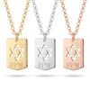 Personalized Hebrew Name Star of David Necklace, Sterling Silver Jewish Pendant - handmade in Israel