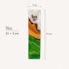 Green and White Epoxy Olive Wood Mezuzah Case, 15cm Jewish Doorpost, Made in Israel - handmade in Israel