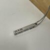 Hebrew Name Necklace, 3D Engraved Bar Pendant, Stainless Steel 36mm, Silver Gold or Rose - handmade in Israel