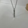 Hebrew Name Necklace, 3D Engraved Bar Pendant, Stainless Steel 36mm, Silver Gold or Rose - handmade in Israel