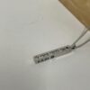 Hebrew Name Necklace, 3D Engraved Bar Pendant, Stainless Steel 36mm, Silver Gold or Rose - handmade in Israel