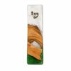 Green and White Epoxy Olive Wood Mezuzah Case, 15cm Jewish Doorpost, Made in Israel - handmade in Israel