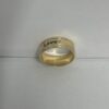 14K Solid Gold Engraved Wedding Band, Two Diamonds, Love is Love Message - handmade in Israel