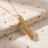 Eshet Chayil Necklace Sterling Silver, Woman of Valor Scroll Pendant 38mm, Gold or Rose - handmade in Israel