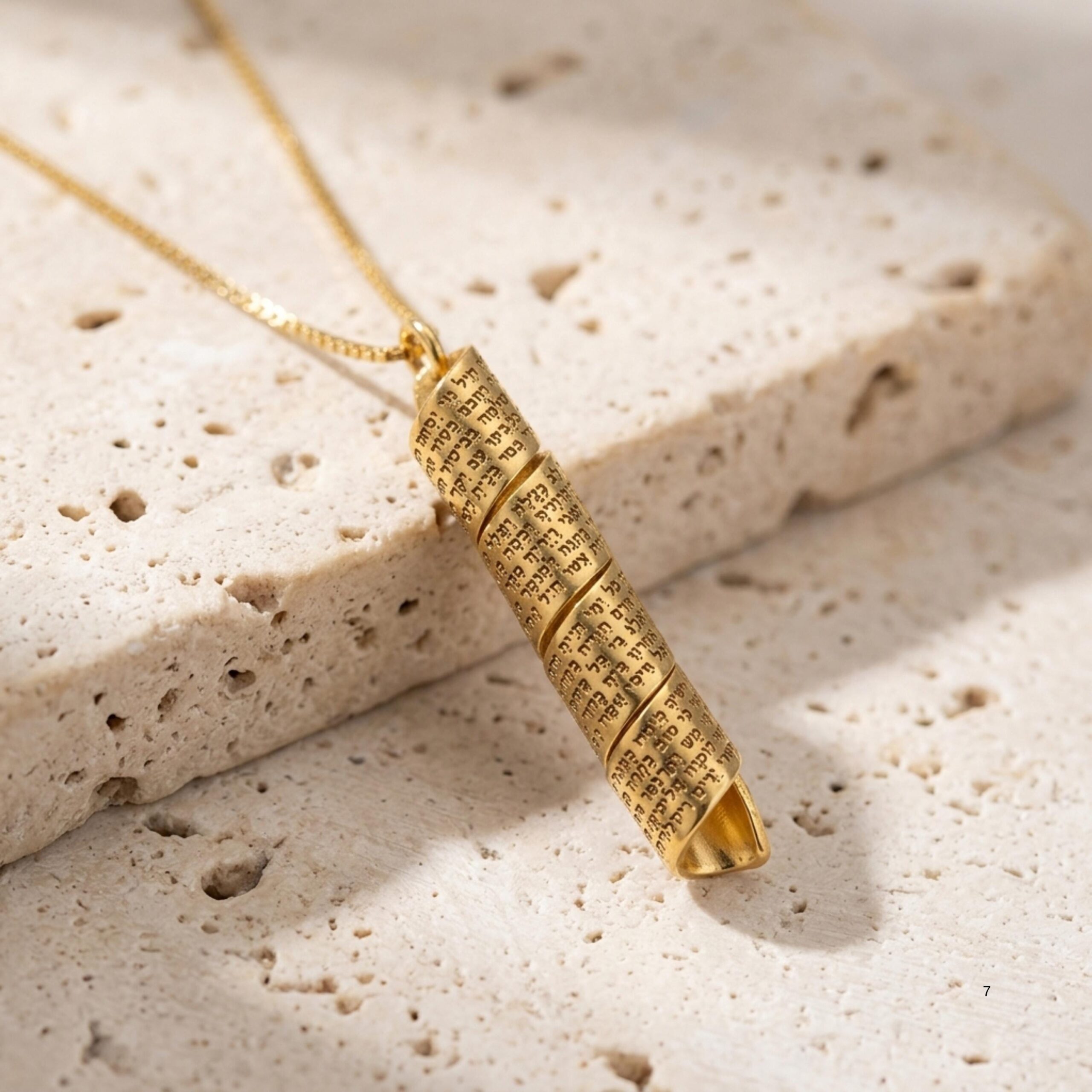 Eshet Chayil Necklace Sterling Silver, Woman of Valor Scroll Pendant 38mm, Gold or Rose Eshet Chayil Necklace Sterling Silver, Woman of Valor Scroll Pendant 38mm, Gold or Rose