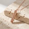 Eshet Chayil Necklace Sterling Silver, Woman of Valor Scroll Pendant 38mm, Gold or Rose - handmade in Israel