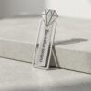 Personalized Bookmark Sterling Silver or Gold Plated, Diamond Shape 66mm, Hebrew and English Engraved - handmade in Israel