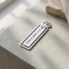 Personalized Bookmark Sterling Silver or Gold Plated, Diamond Shape 66mm, Hebrew and English Engraved - handmade in Israel