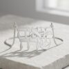 Personalized two name Hebrew nameplate, handmade in Israel