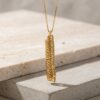 Eshet Chayil Necklace Sterling Silver, Woman of Valor Scroll Pendant 38mm, Gold or Rose - handmade in Israel
