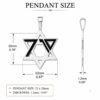October 7 Star of David pendant size: 22 x 20 mm (0.87 x 0.79 in), 1.2 mm thick