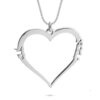 14K Gold Hebrew Name Heart Necklace with Two Kids' Names - handmade in Israel