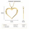 14K Gold Hebrew Name Heart Necklace with Two Kids' Names - handmade in Israel