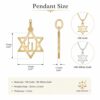 14K Gold Chai Star of David Necklace, Handmade Israeli Jewish Pendant - handmade in Israel