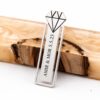 Personalized Bookmark Sterling Silver or Gold Plated, Diamond Shape 66mm, Hebrew and English Engraved - handmade in Israel