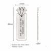Personalized Bookmark Sterling Silver or Gold Plated, Diamond Shape 66mm, Hebrew and English Engraved - handmade in Israel