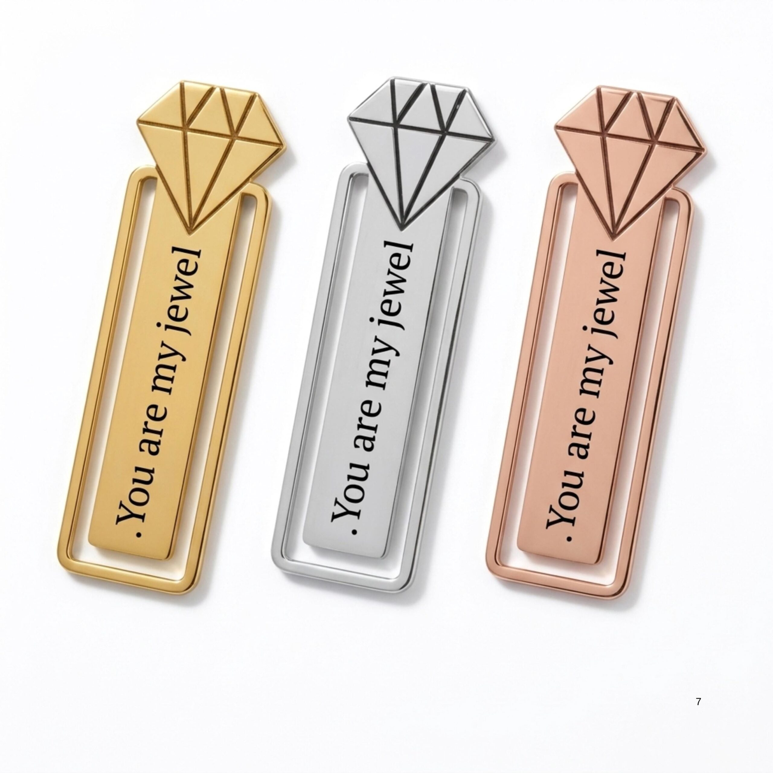 Personalized Bookmark Sterling Silver or Gold Plated, Diamond Shape 66mm, Hebrew and English E Personalized Bookmark Sterling Silver or Gold Plated, Diamond Shape 66mm, Hebrew and English E