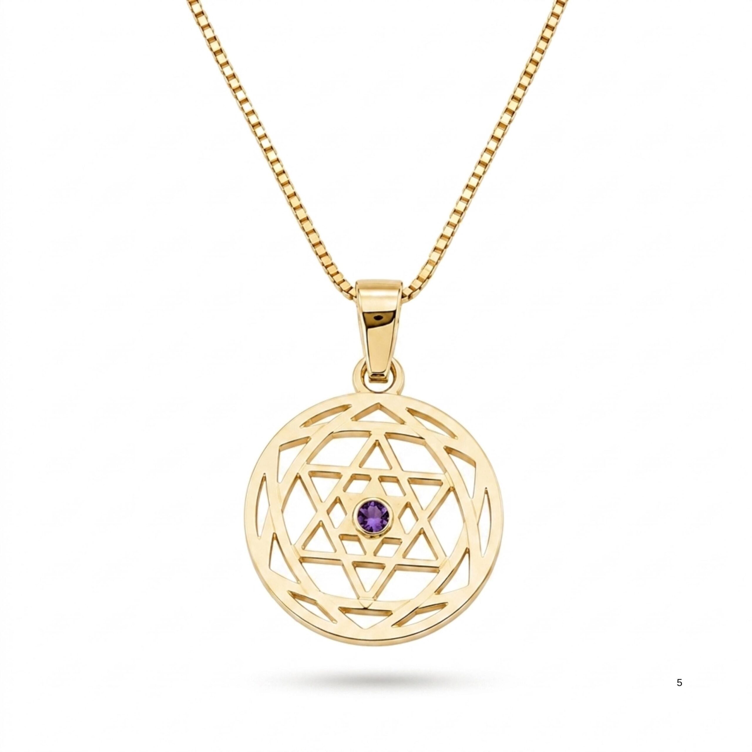 14K Gold Star of David Birthstone Necklace, Personalized Judaica Pendant 14K Gold Star of David Birthstone Necklace, Personalized Judaica Pendant
