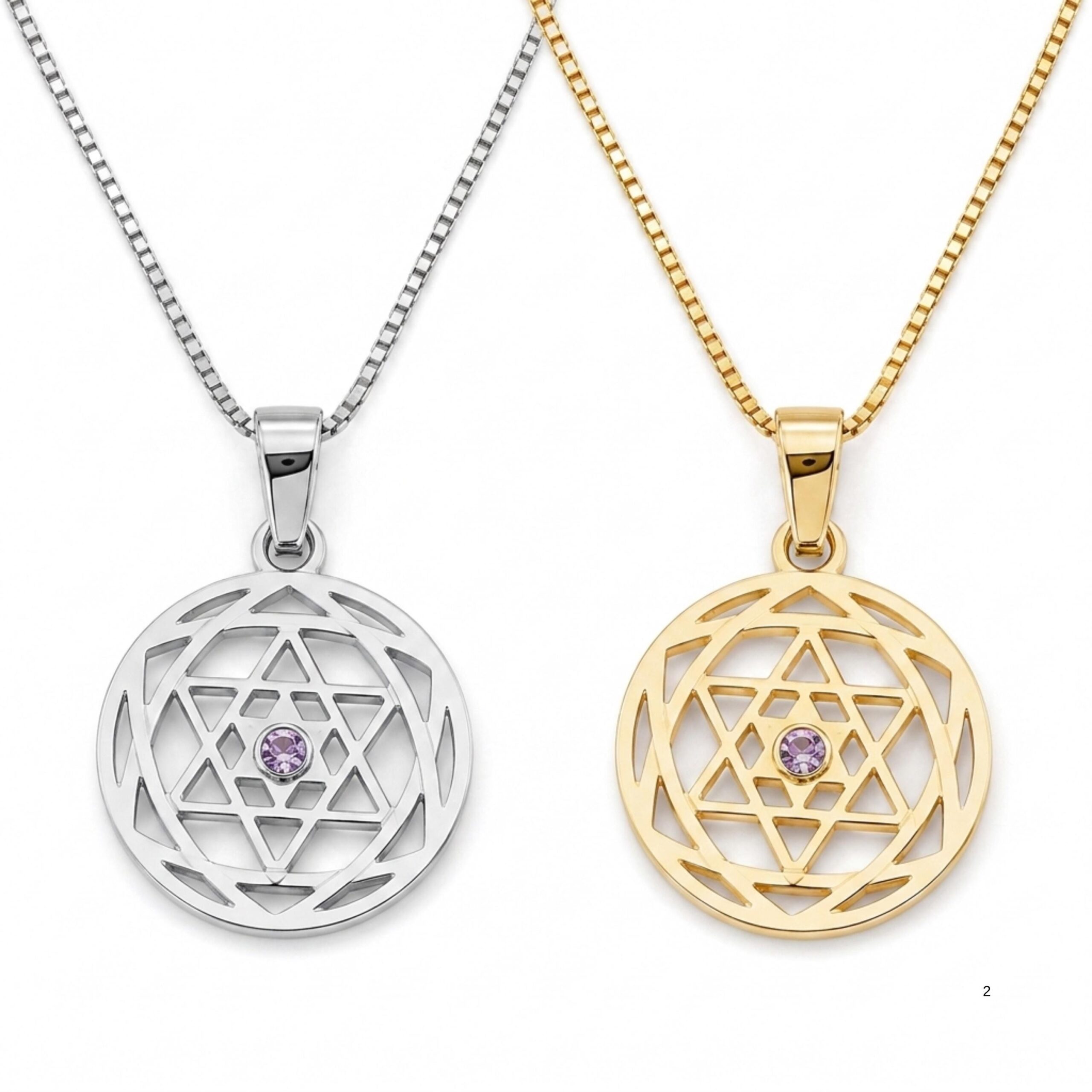14K Gold Star of David Birthstone Necklace, Personalized Judaica Pendant 14K Gold Star of David Birthstone Necklace, Personalized Judaica Pendant