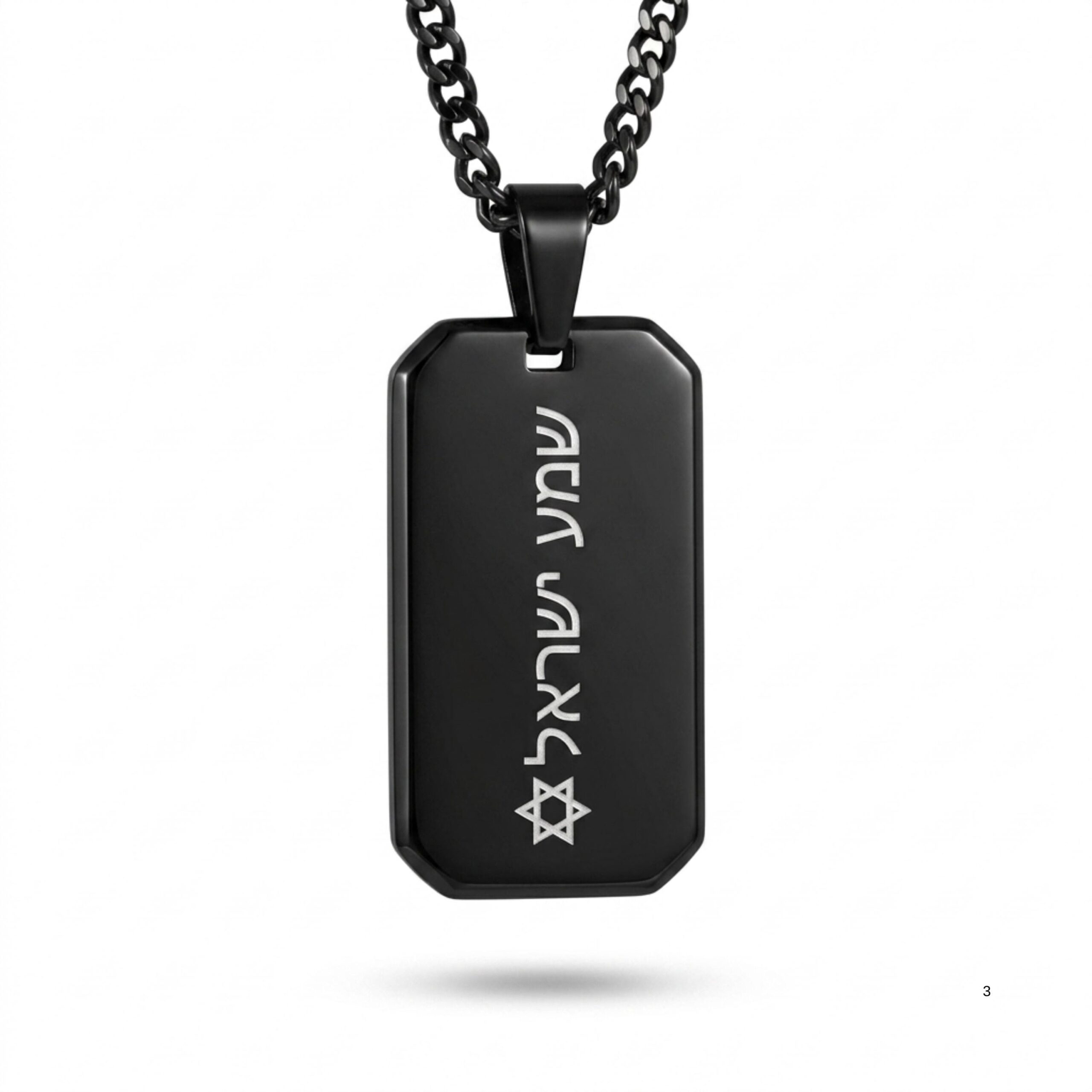Black Dog Tag Necklace, Personalized Handwriting Engraving, Stainless Steel Black Dog Tag Necklace, Personalized Handwriting Engraving, Stainless Steel