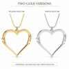 14K Gold Hebrew Name Heart Necklace with Two Kids' Names - handmade in Israel
