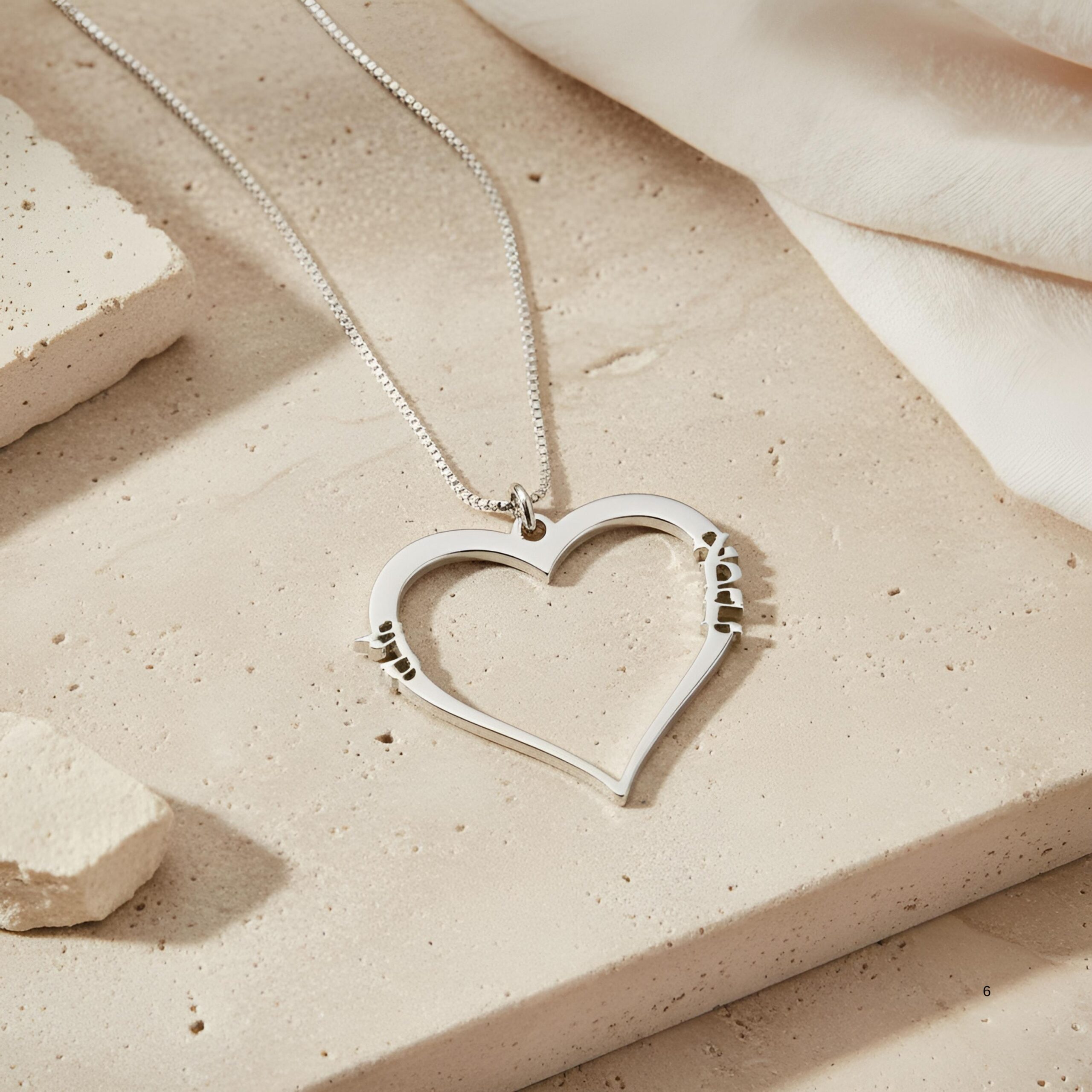 14K Gold Hebrew Name Heart Necklace, Two Kids' Names 14K Gold Hebrew Name Heart Necklace, Two Kids' Names