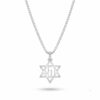 14K Gold Chai Star of David Necklace, Handmade Israeli Jewish Pendant - handmade in Israel