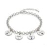 Sterling Silver Personalized Name Birthstone Bracelet, Hebrew or English Engraving - handmade in Israel