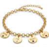 Sterling Silver Personalized Name Birthstone Bracelet, Hebrew or English Engraving - handmade in Israel