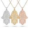 Sterling Silver Hamsa Necklace: Personalized Hebrew or English Engraving - handmade in Israel