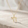 Chai Necklace, Sterling Silver Hammered Pendant, Gold or Rose Plated, Hebrew Life Symbol - handmade in Israel