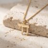 Chai Necklace, Sterling Silver Hammered Pendant, Gold or Rose Plated, Hebrew Life Symbol - handmade in Israel