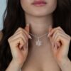Sterling Silver Geometric Star of David Necklace, Handmade in Israel - handmade in Israel