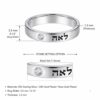 Sterling Silver Hebrew Name Ring, Custom Diamond Engraving - handmade in Israel