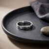 Sterling Silver Hebrew Name Ring, Custom Diamond Engraving - handmade in Israel