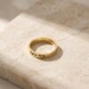Sterling Silver Hebrew or English Engraved Ring, Personalized Unisex Judaica - handmade in Israel
