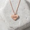 Sterling Silver Personalized Hebrew Name Necklace, Kotel Heart Jerusalem Design - handmade in Israel
