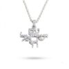 Sterling Silver Am Yisrael Chai Necklace, Hammered Hebrew Judaica - handmade in Israel