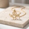 Sterling Silver Am Yisrael Chai Necklace, Hammered Hebrew Judaica - handmade in Israel