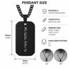 Personalized black dog tag necklace, engraved in Israel