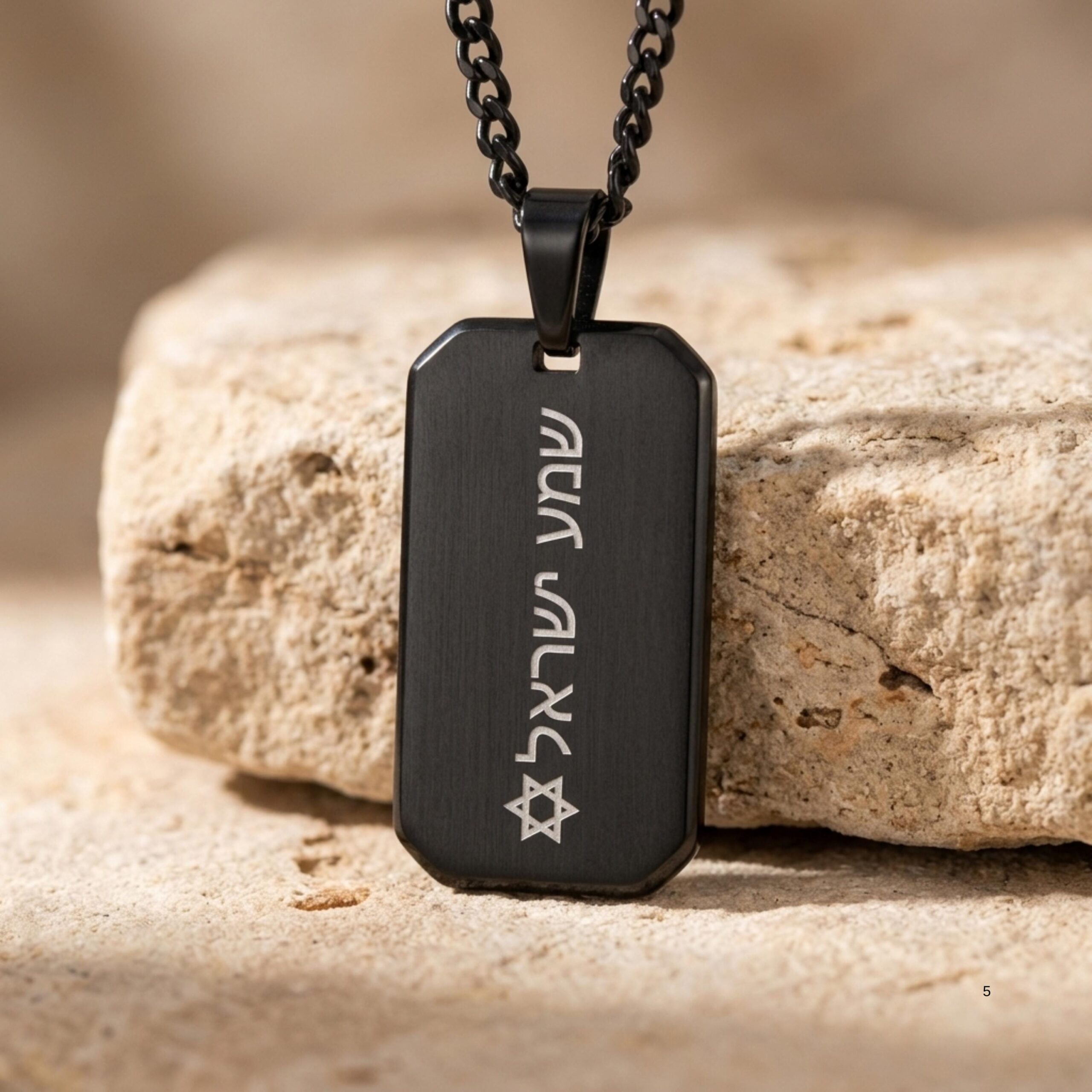 Black Dog Tag Necklace, Personalized Handwriting Engraving, Stainless Steel Black Dog Tag Necklace, Personalized Handwriting Engraving, Stainless Steel