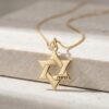 Engraved Star of David pendant, handmade in Israel