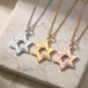 Engraved Star of David pendant, handmade in Israel
