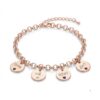 Sterling Silver Personalized Name Birthstone Bracelet, Hebrew or English Engraving - handmade in Israel