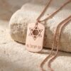 Sterling silver dog tag, handmade in Israel