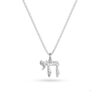 Chai Necklace, Sterling Silver Hammered Pendant, Gold or Rose Plated, Hebrew Life Symbol - handmade in Israel