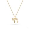 Chai Necklace, Sterling Silver Hammered Pendant, Gold or Rose Plated, Hebrew Life Symbol - handmade in Israel